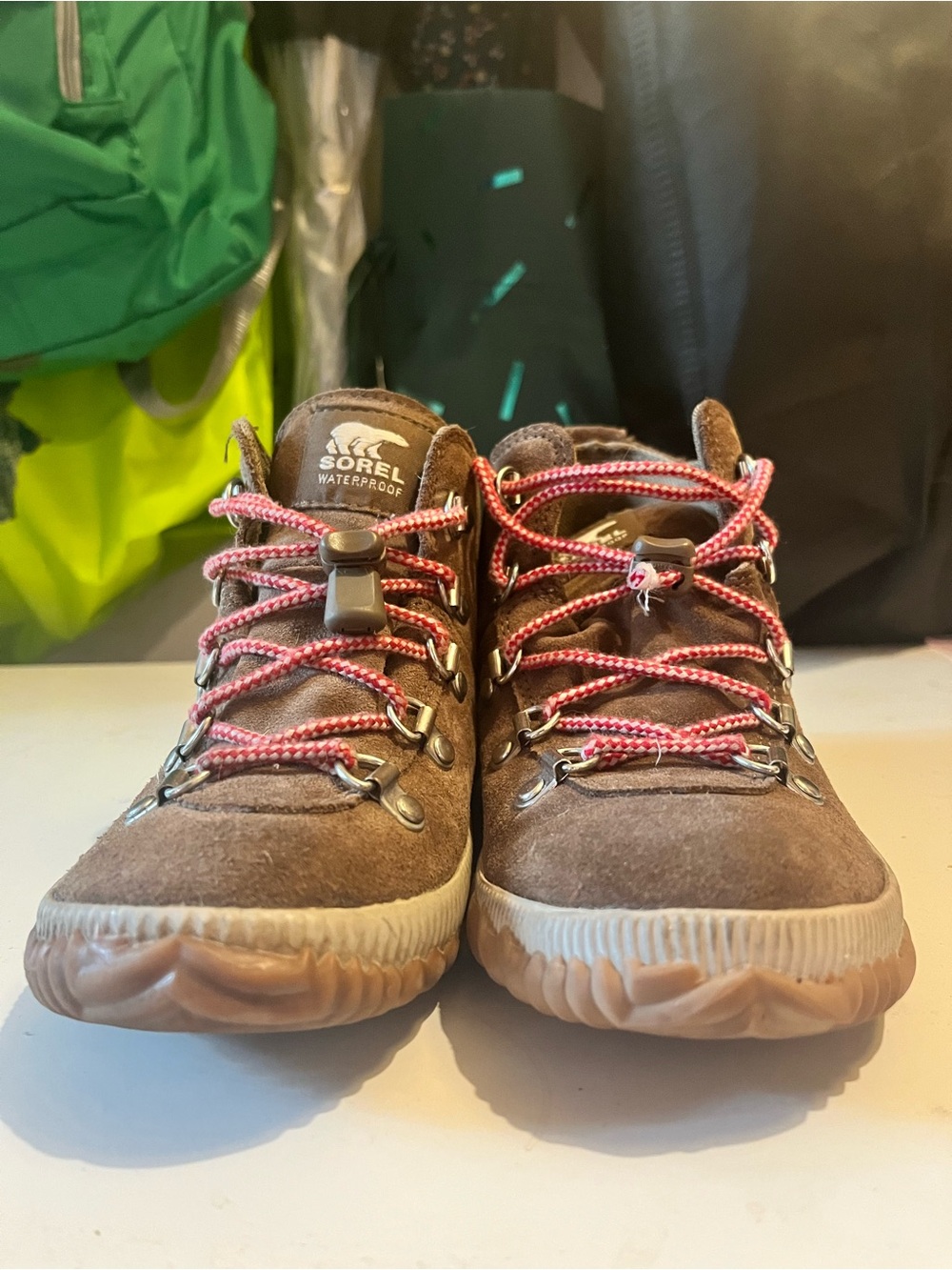 Sorel Out ‘N About Conquest Winter Boots Youth Size 3 Waterproof Suede Brown